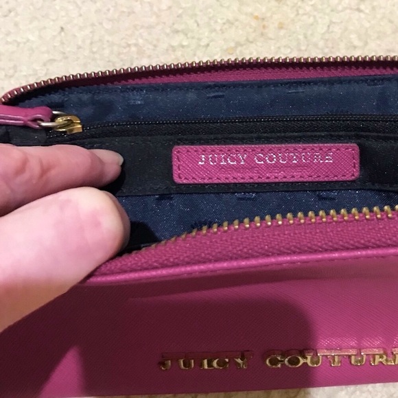 🆕🔥JUICY COUTURE REAL LEATHER&SUPER CHIC&TRENDY PRETTY PINK&GOLD HARDWARE NWOT - Picture 7 of 15